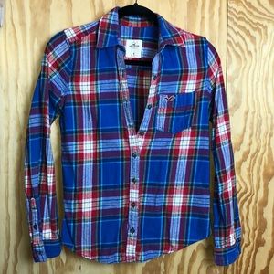Red white blue flannel
